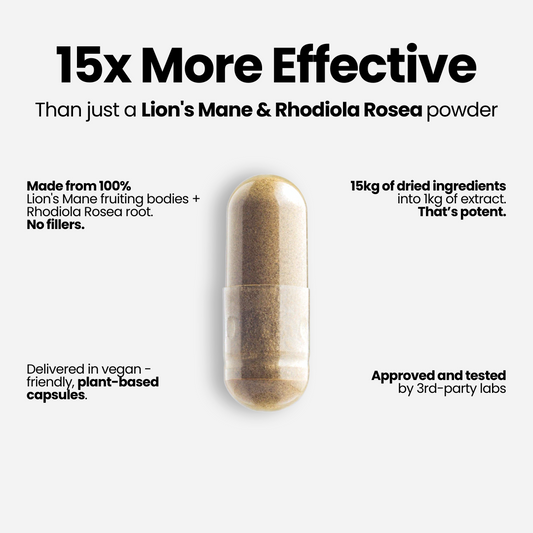 Lion's Mane & Rhodiola for Focus